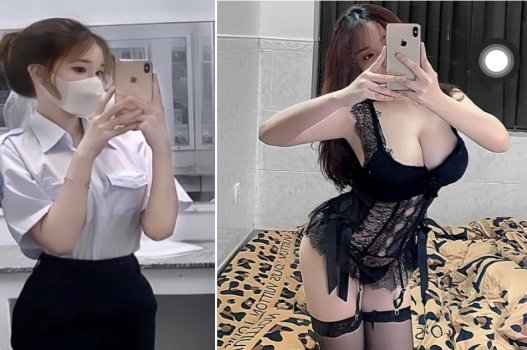 Nữ sinh áo trắng trong cảnh tình tứ mê say